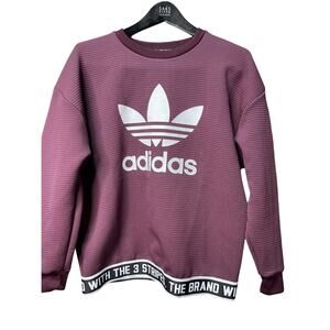 Adidas the Brand With 3 Stripes Plumb‎ Colored Pull Over Sweater Women's S NWOT